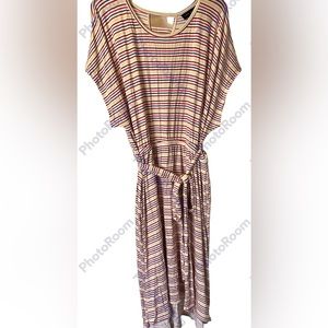 Lane Bryant High Low Dress - Striped Multicolor